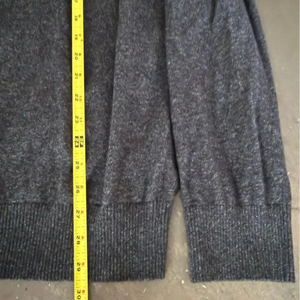 Banana Republic Men's Black Gray Marled Henley Cotton Sweater Size XL Tall